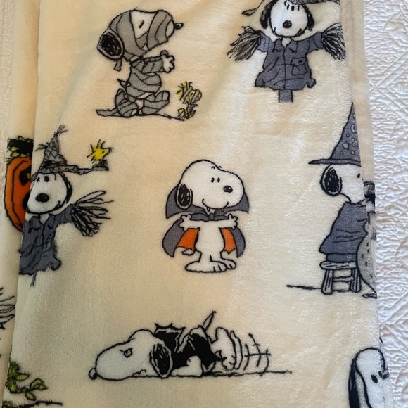 Peanuts Snoopy And Woodstock Halloween Soft Plush Throw Blanket 50 x 70 - Picture 4 of 4